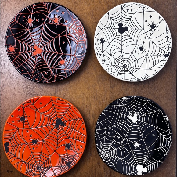 Disney Other - Disney Mickey Mouse Black and Orange Small Dessert Plates